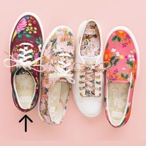 Keds Rifle Paper Co Burgundy Blossom Sneakers